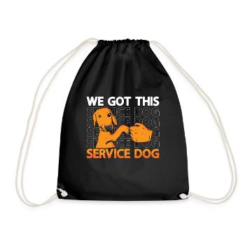 Service Dog Trainer We Got This Service Dog Owner - Drawstring Bag - black - Front