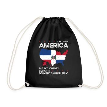 Dominikanische amerikanische Patriotin USA - Turnbeutel - Schwarz - Vorne