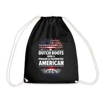 Dutch American Patriot USA Grown Niederlande US - Turnbeutel - Schwarz - Vorne