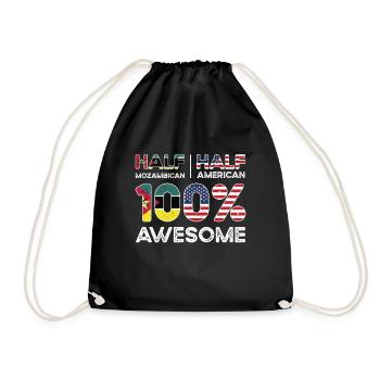 Mozambican American Patriot USA Grown Mozambique - Drawstring Bag - black - Front