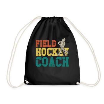 Field Hockey Coach Field Hockey - Drawstring Bag - black - Front