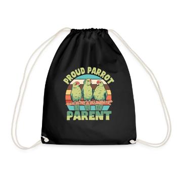 Perruche Perroquet Perroquet Propriétaire - Sac de sport léger - noir - Devant