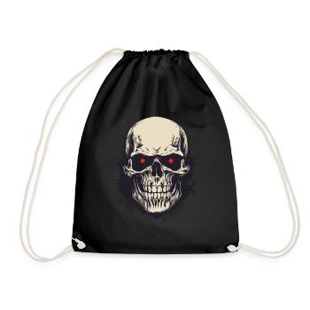 japanisch Damon art face Skull devil oni harajuku - Turnbeutel - Schwarz - Vorne