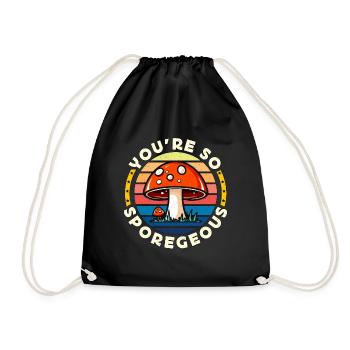 Chasse aux champignons Vous êtes un cueilleur de champignons sporeux - Sac de sport léger - noir - Devant