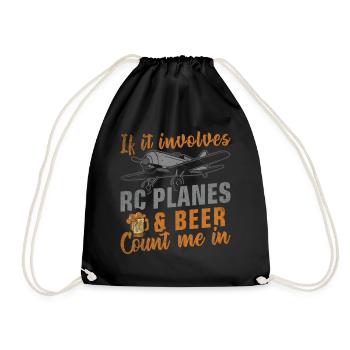 S’il s’agit d’avions RC et de bière, comptez sur moi - Sac de sport léger - noir - Devant