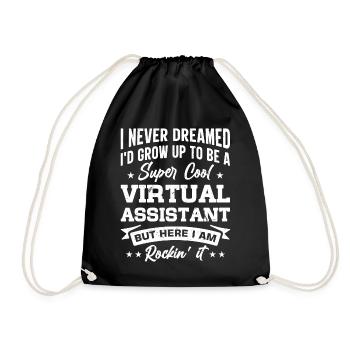 Freelancer Profession Self-employed Virtual - Drawstring Bag - black - Front