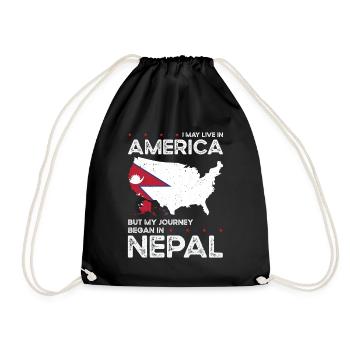 Népalais Patriote américain États-Unis - Sac de sport léger - noir - Devant