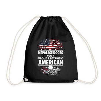 Népalais Patriote américain États-Unis - Sac de sport léger - noir - Devant