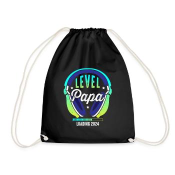 Papa Level Loading 2024 - Drawstring Bag - black - Front