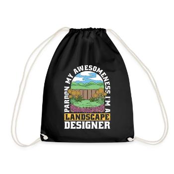 Landscaper Pardon My Awesomeness I'm A Lawn Mower - Turnbeutel - Schwarz - Vorne