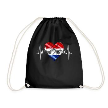 Amsterdam Skyline Pays-Bas Heartbeat Holland - Sac de sport léger - noir - Devant