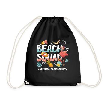 Groupe de vacances de dermatologue à la plage - Sac de sport léger - noir - Devant