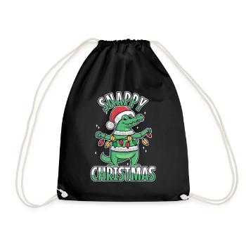 Snappy christmas - Drawstring Bag - black - Front
