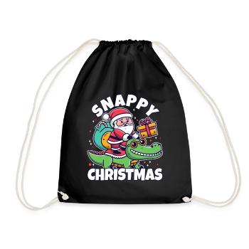 Snappy christmas - Drawstring Bag - black - Front