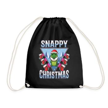 Snappy christmas - Drawstring Bag - black - Front