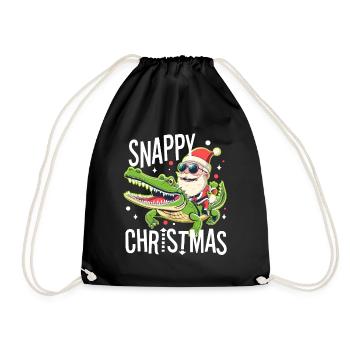 Snappy christmas - Drawstring Bag - black - Front
