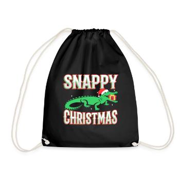 Snappy christmas - Drawstring Bag - black - Front