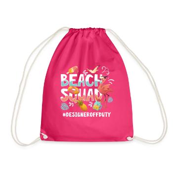 Designer Vacation Beach Gruppe - Turnbeutel - Fuchsia - Vorne