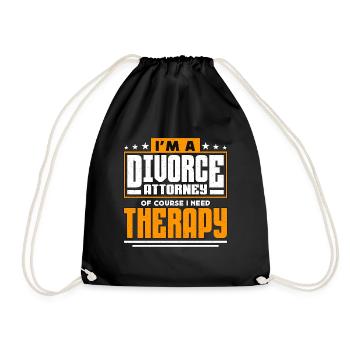I'm A Divorce Attorney Of Course Counselor Lawyer - Drawstring Bag - black - Front