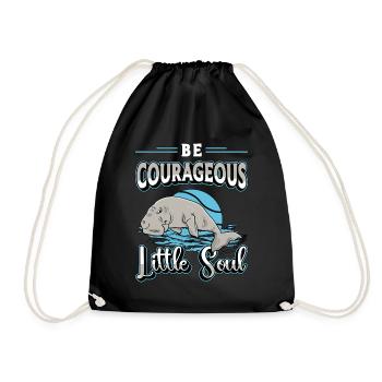 Dugong Soyez de courageuses petites créatures marines - Sac de sport léger - noir - Devant