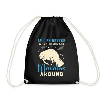 Dugong Life Is Better When There Are Sea Animals - Turnbeutel - Schwarz - Vorne