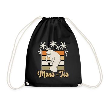 Dugong Mana-Tea Marine Animals Sea Cows Manatee - Turnbeutel - Schwarz - Vorne