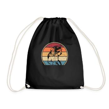 Retro Electronics Technician Electrical Engineer Electrician - Drawstring Bag - black - Front