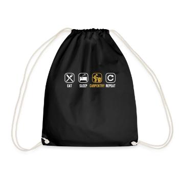 Manger Dormir Menuiserie Répéter Charpentier - Sac de sport léger - noir - Devant