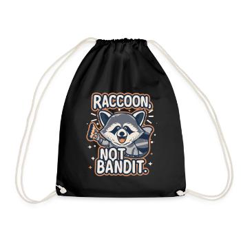 Waschbär Waschbär Bébé raton laveur n’est pas un bandit - Sac de sport léger - noir - Devant