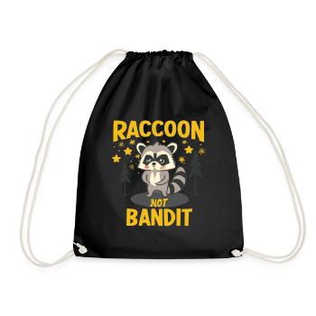 Waschbär Waschbär Bébé raton laveur n’est pas un bandit - Sac de sport léger - noir - Devant