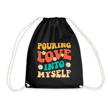 Motivation Self Love Positivity Love You - Drawstring Bag - black - Front