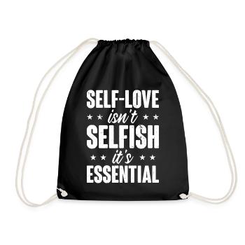 Motivation Self Love Positivity Love You - Drawstring Bag - black - Front