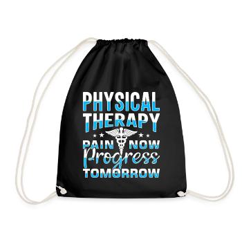 PT Physiotherapy Physiotherapist Job - Drawstring Bag - black - Front