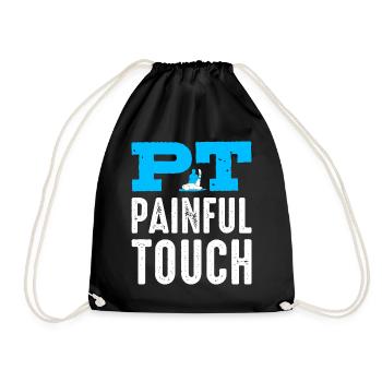 PT Physiotherapy Physiotherapist Job - Drawstring Bag - black - Front