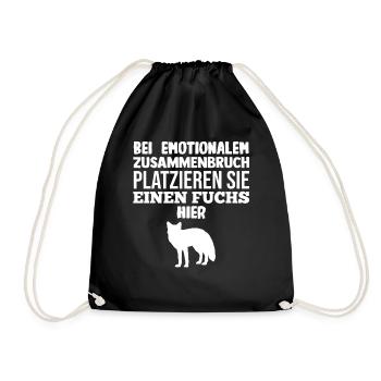 Fuchs - Turnbeutel - Schwarz - Vorne