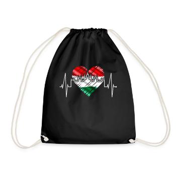 Budapest Skyline Heartbeat Hongrie Coeur Budapester - Sac de sport léger - noir - Devant