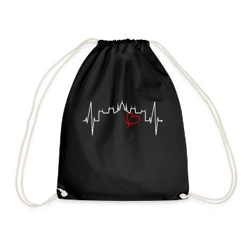 Budapest Skyline Heartbeat Hongrie Coeur Budapester - Sac de sport léger - noir - Devant
