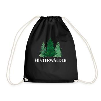 Schwarzwälder Heimat Forstwirtschaft Waldarbeiter - Turnbeutel - Schwarz - Vorne