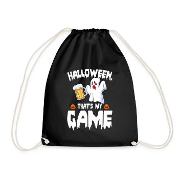 Halloween That's My Game - Halloween Ghost Hallowe - Drawstring Bag - black - Front