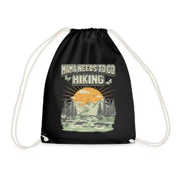 Maman Doit Faire De La Randonnée, Dire Vintage Montagnes, Randonnée - Sac de sport léger - noir - Devant