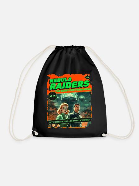 Nebula Raiders, 50er, 1950 Comic, Weltall Weltraum - Turnbeutel - Schwarz