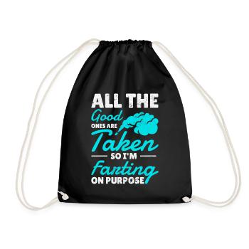 Furz Farting Crop Duster Dad Humor - Turnbeutel - Schwarz - Vorne
