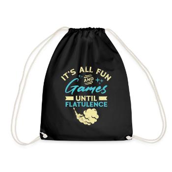 Furz Farting Crop Duster Dad Humor - Turnbeutel - Schwarz - Vorne