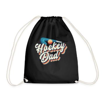 Field Hockey Dad Retro Hockey Dad - Turnbeutel - Schwarz - Vorne