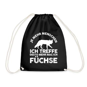 Fuchs - Turnbeutel - Schwarz - Vorne