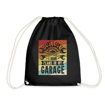 I cant I have Plans in my Garage Meister Kfz - Drawstring Bag - black - Front
