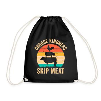 Vegan Vegetarian Food Diet - Drawstring Bag - black - Front