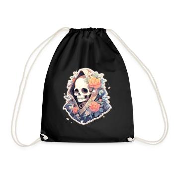 Crâne de squelette Crâne Crâne Crâne - Sac de sport léger - noir - Devant