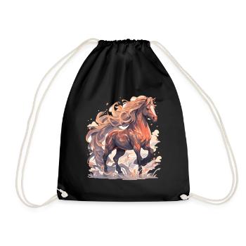 Horse - Drawstring Bag - black - Front
