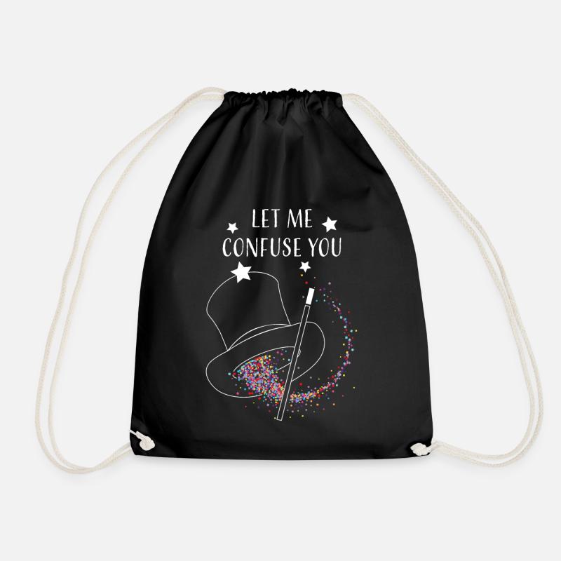 Magic Hat Magic Tricks Card Magic Magic Show - Drawstring Bag - black